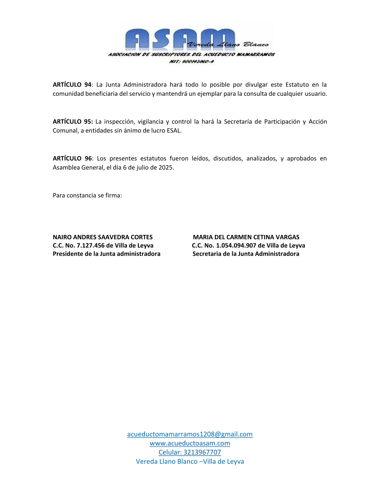 Estatutos reformados 2025-26